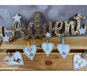 Stickserie ITH - Anhänger Weihnachtsherzen